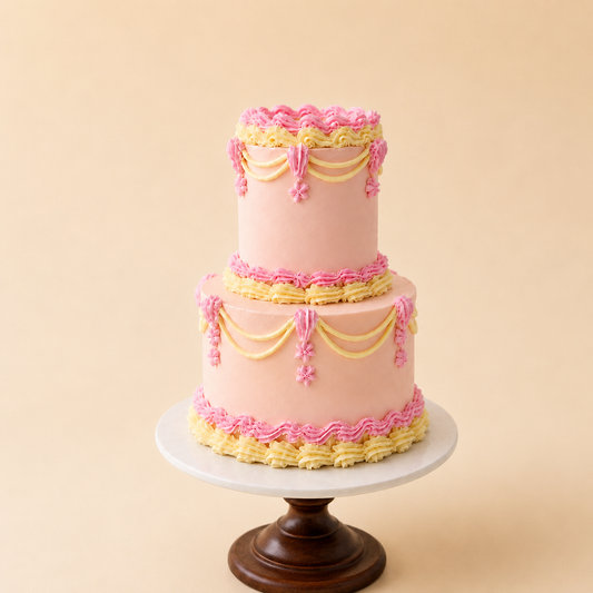 Mini Vintage Draped Cake
