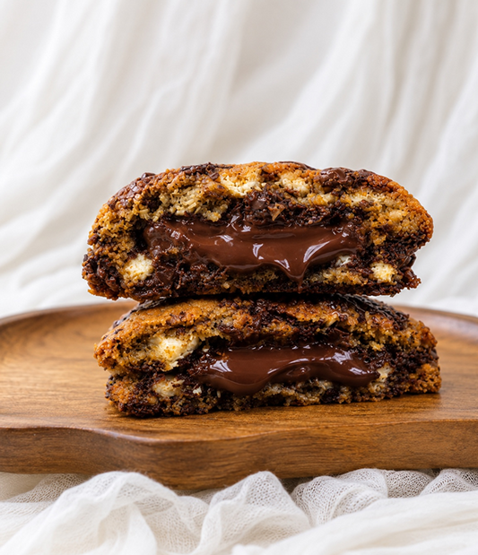 Jumbo Chocolate Chip Cookie with Dark Chocolate Ganache